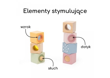 VIGA 44279 Drewniane Klocki Sensoryczne PolarB