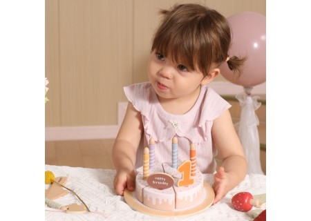 VIGA 44286 Drewniany Tort urodzinowy do krojenia