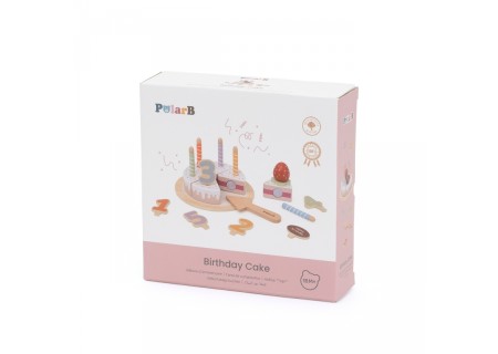VIGA 44286 Drewniany Tort urodzinowy do krojenia
