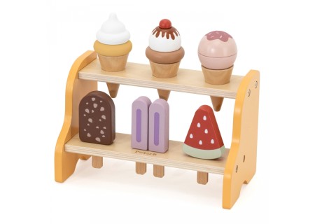 VIGA 44293 Drewniana Lodziarnia Sklepik zestaw z lodami