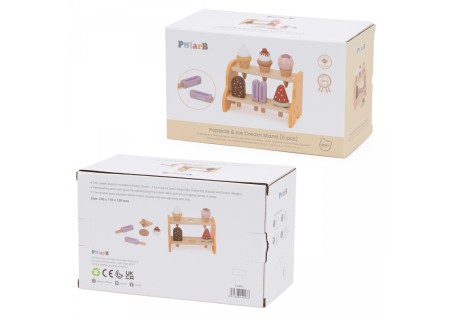 VIGA 44293 Drewniana Lodziarnia Sklepik zestaw z lodami