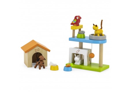 Viga 44568 Drewniany zestaw zwierzątka domowe