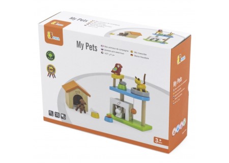 Viga 44568 Drewniany zestaw zwierzątka domowe