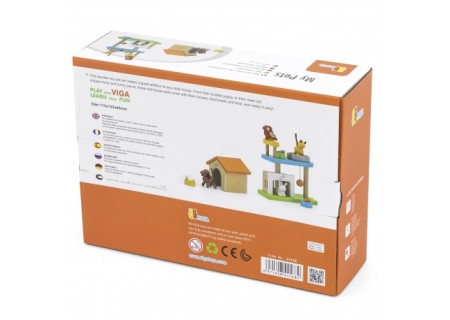 Viga 44568 Drewniany zestaw zwierzątka domowe