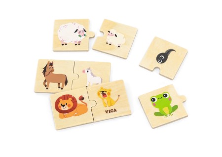 VIGA 44648 Drewniane Puzzle Mama i Dziecko