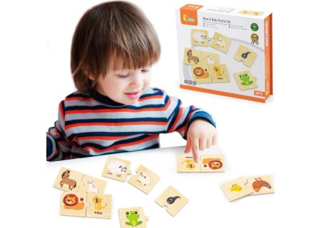VIGA 44648 Drewniane Puzzle Mama i Dziecko