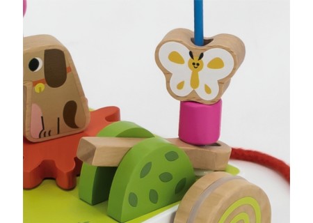 VIGA 44682 Labirynt przeplatanka do ciągnięcia 2w1