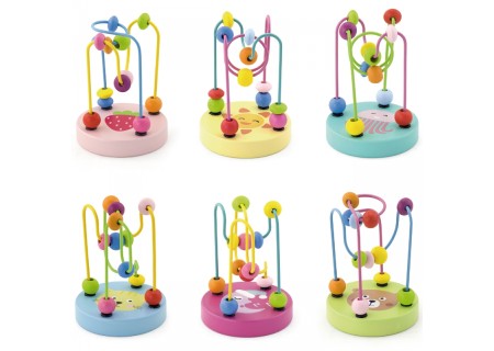 VIGA 50047 Drewniany poręczny labirynt przeplatanka