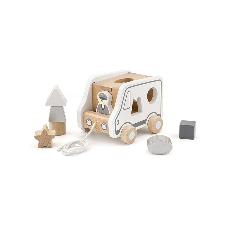 Viga 51612 Szaro biały sorter edukacyjny- auto