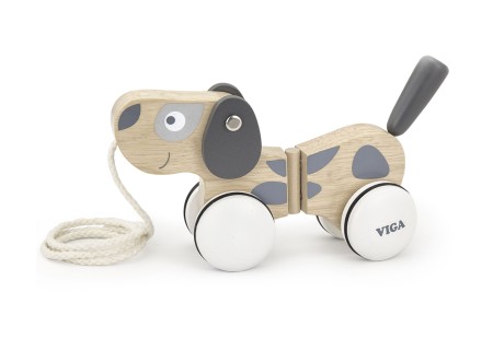 Viga 51614 Szaro biały piesek do ciągnięcia