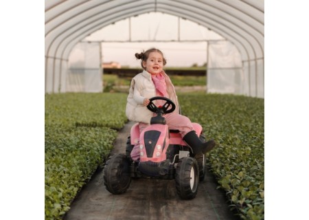 FALK 2056L Traktor Country Star  z przyczepą różowy