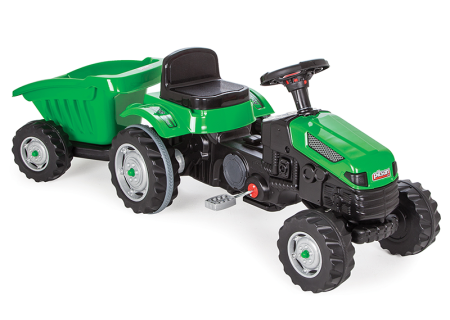 ARTYK 012150 PILSAN Traktor na pedały z przyczepą zielony