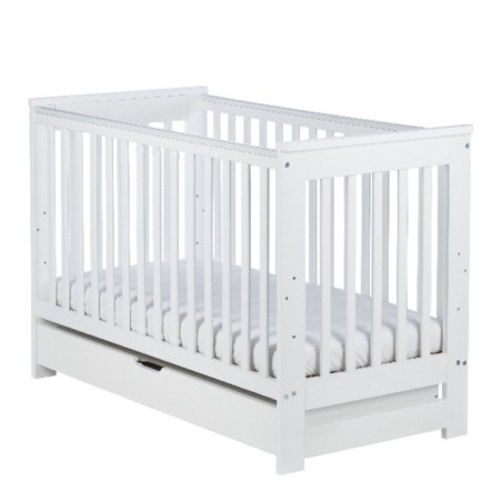 DREWEX Łóżeczko tapczanik IVE biały + szuflada