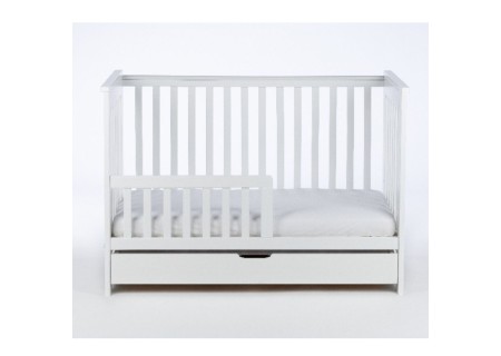 DREWEX Łóżeczko tapczanik IVE biały + szuflada