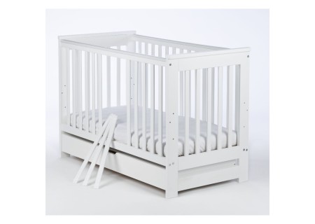 DREWEX Łóżeczko tapczanik IVE biały + szuflada