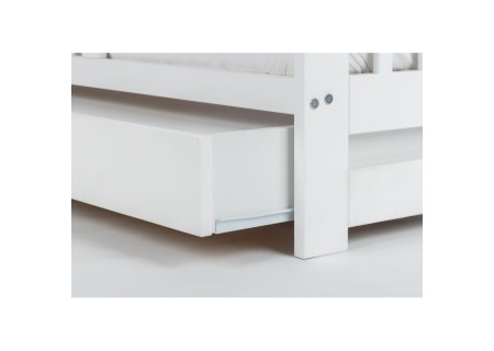 DREWEX Łóżeczko tapczanik IVE biały + szuflada