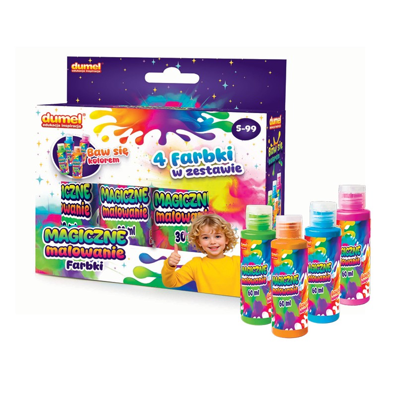DUMEL DD 30619 Magiczne malowanie 4 x 60ml farbki