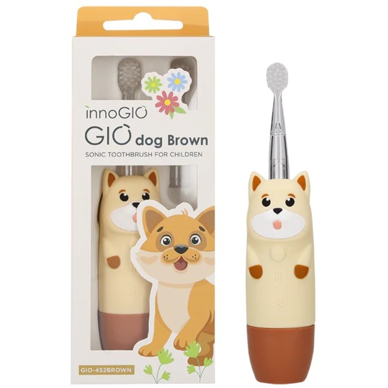 INNOGIO GIO-452BROWN Soniczna szczoteczka dla dzieci GIOdog brązowa