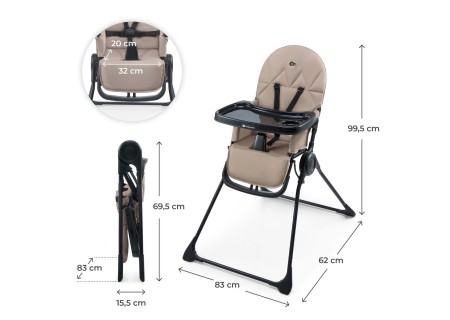 KINDERKRAFT Krzesełko do karmienia BINCI beige