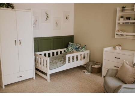 KLUPŚ Łóżko młodzieżowe 160x80 AMELIA biel