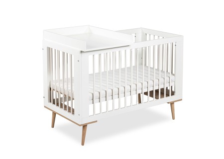 KLUPŚ Nakładka na łóżeczko 120x60 biel