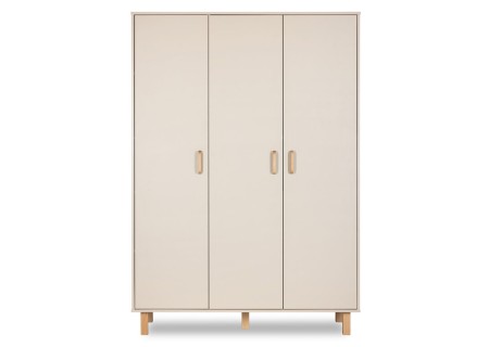 KLUPŚ Szafa 3-segmentowa LAURA szampan - buk