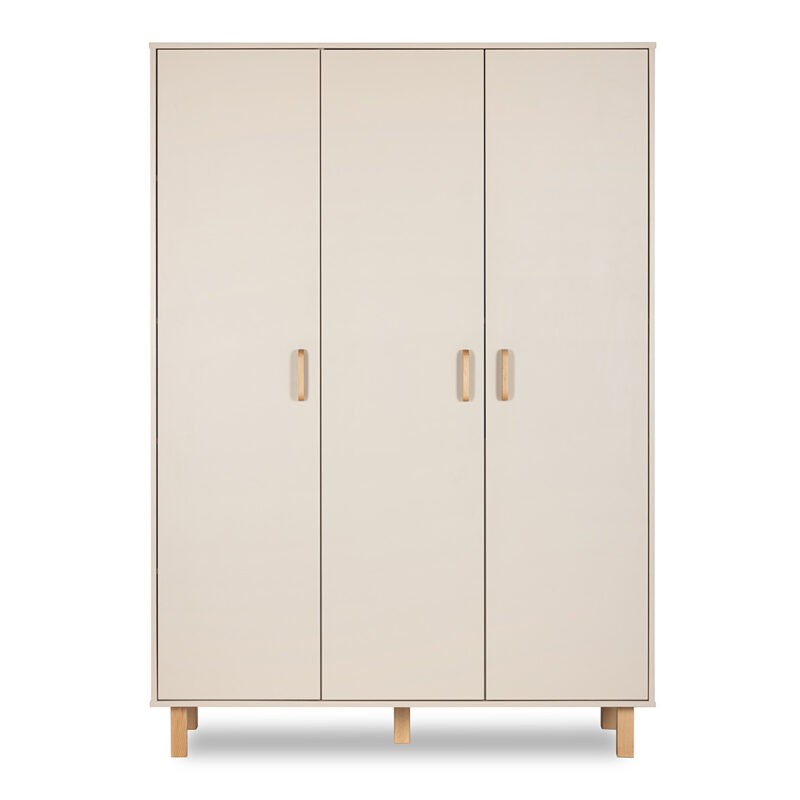 KLUPŚ Szafa 3-segmentowa LAURA szampan - buk