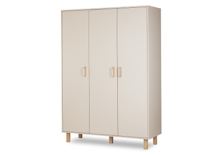 KLUPŚ Szafa 3-segmentowa LAURA szampan - buk