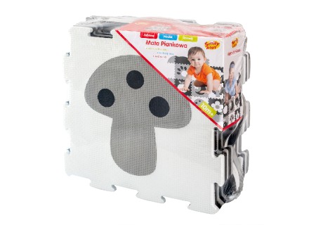 SMILY PLAY SP84510 Mata piankowa 32x32 czarno-biała