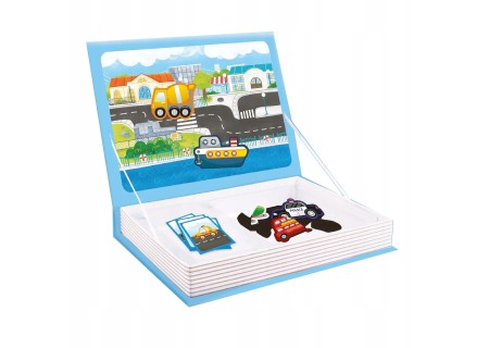 SMILY PLAY SP85300 Książka magnetyczna - puzzle pojazdy