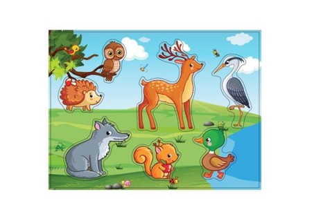 SMILY PLAY SPW83611 Układanka drewniana Leśne zwierzątka