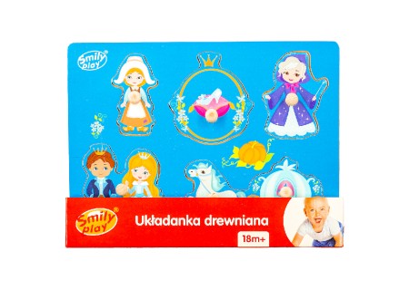 SMILY PLAY SPW83808 Układanka drewniana Kopciuszek