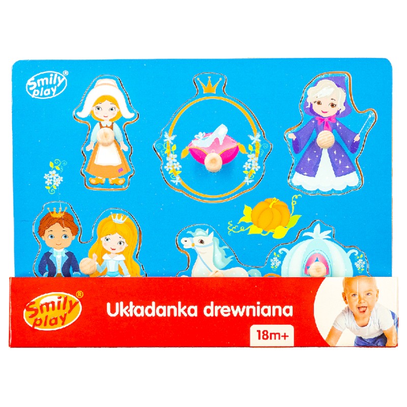 SMILY PLAY SPW83808 Układanka drewniana Kopciuszek