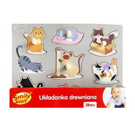 SMILY PLAY SPW83810 Układanka drewniana