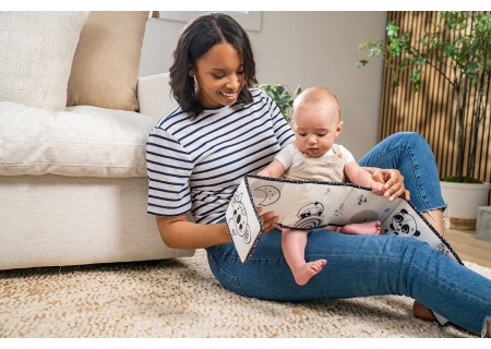 TINY LOVE TL11189000 Moja pierwsza książeczka edukacyjna DECOR czarno/biała