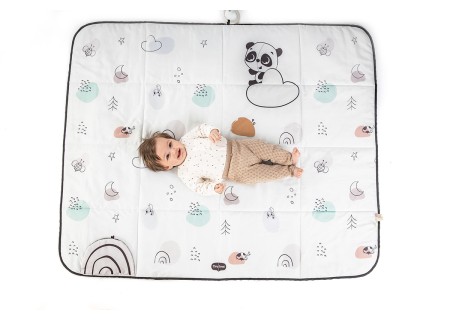 TINY LOVE TL12086000 Mata edukacyjna / podróżna XL DECOR  czarno/biała
