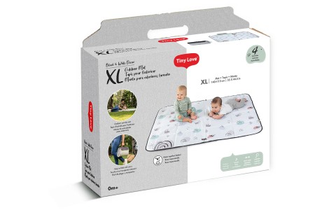 TINY LOVE TL12086000 Mata edukacyjna / podróżna XL DECOR  czarno/biała