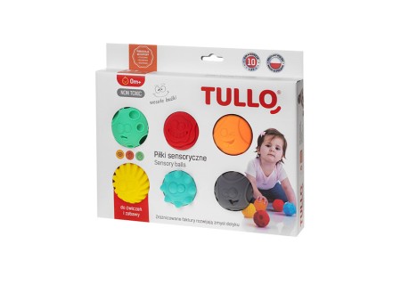 TULLO 462 Piłki sensoryczne buźki 6 szt