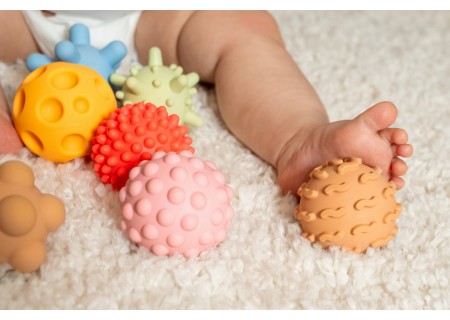 TULLO 497 Piłeczki sensoryczne Sensorki 8 szt. bez dziurki pastelowe