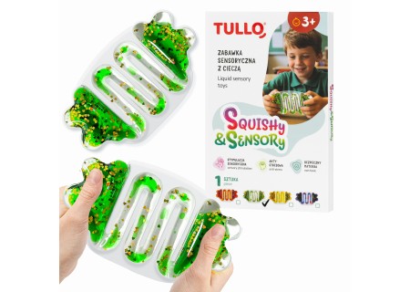 TULLO 707 Zabawka sensoryczna z cieczą squishy zielony