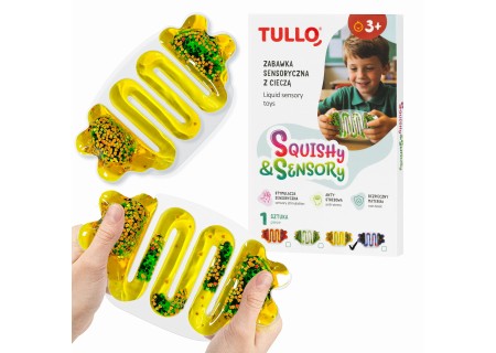 TULLO 708 Zabawka sensoryczna z cieczą squishy żółty