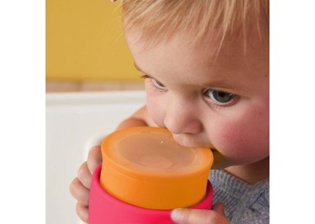 B.BOX BB200134 Kubek 360 do nauki picia - kubek treningowy niekapek Strawberry shake