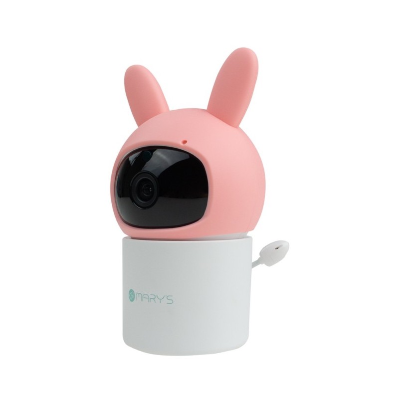 MARY'S MW61444 Obrotowa niania kamera elektroniczna Królik różowy WIFI TUYA