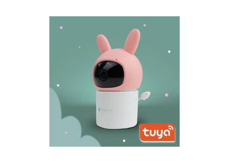 MARY'S MW61444 Obrotowa niania kamera elektroniczna Królik różowy WIFI TUYA