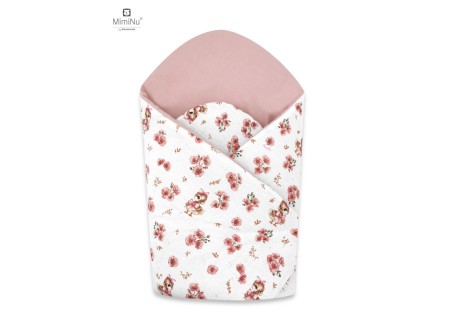 KIECZMERSKI Rożek usztywniony 75x75 cm MIMINU DESIGN Kaczuszki róż bawełna 100%