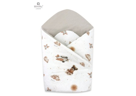 KIECZMERSKI Rożek usztywniony 75x75 cm MIMINU DESIGN Misie beżowe bawełna 100%
