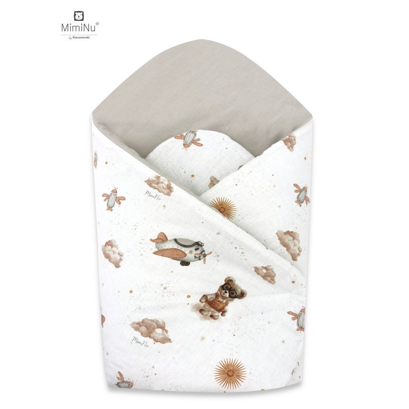 KIECZMERSKI Rożek usztywniony 75x75 cm MIMINU DESIGN Misie beżowe bawełna 100%