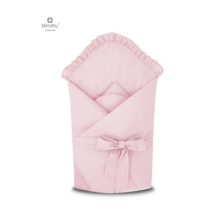 KIECZMERSKI Rożek wiązany ROYAL z falbanką 75x75 cm bawełna 100% pudrowy róż