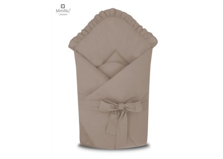 KIECZMERSKI Rożek wiązany ROYAL z falbanką 75x75 cm mokka