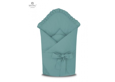 KIECZMERSKI Rożek wiązany ROYAL z falbanką 75x75 cm zieleń nepalska